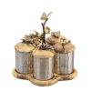 ست جا ادویه 5 پارچه گلدکیش طرح باترفلای مدل GK829823 به همراه استند