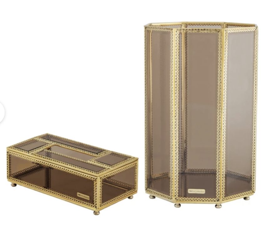 ست سطل و جای دستمال مدل طرحدار کد 0100_0011GT1